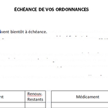 Échéance de vos ordonnances